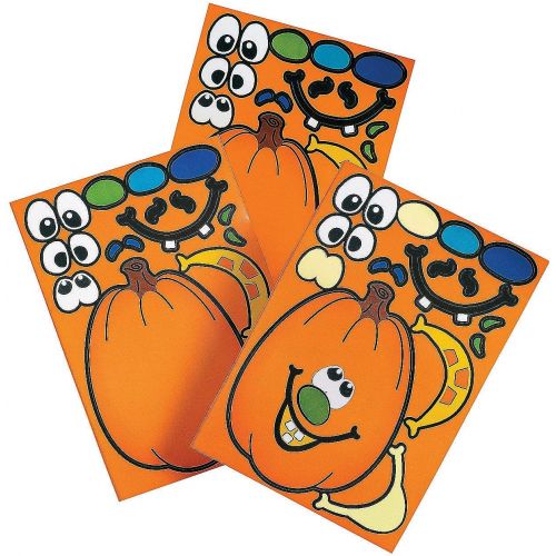  [아마존베스트]Fun Express Make A Pumpkin Stickers (1 DOZEN) - BULK