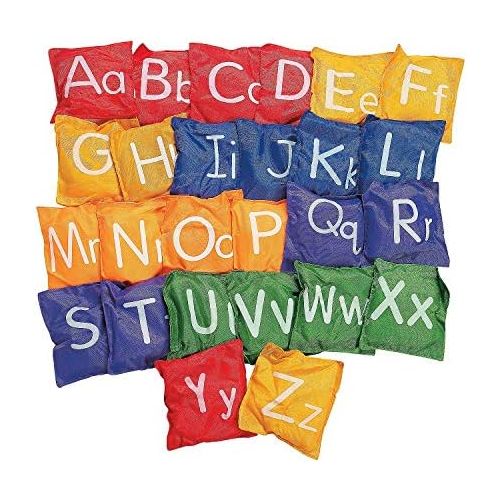  [아마존베스트]Fun Express - Alphabet Bean Bags- 5 - 26 pc - Educational - Learning Aids - Manipulatives - 26 Pieces