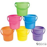 [아마존베스트]Sand Bucket Assortment (Set of 12 Bright Colors) With Handles