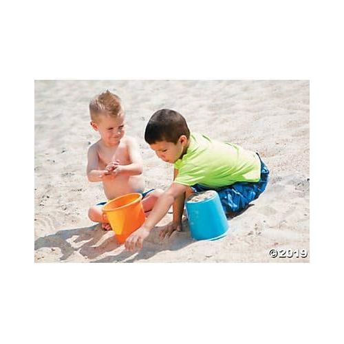  [아마존베스트]Sand Bucket Assortment (Set of 12 Bright Colors) With Handles