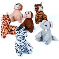 [아마존베스트]Fun Express Assortment Suede Jungle Animal, 1 Dozen, Zoo Party, Favors,, Gifts