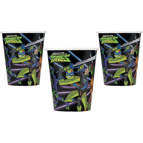  Fun Express - Rise Of The Tmnt 9oz Paper Cups, 8ct for Birthday - Party Supplies - Licensed Tableware - Licensed Cups - Birthday - 8 Pieces