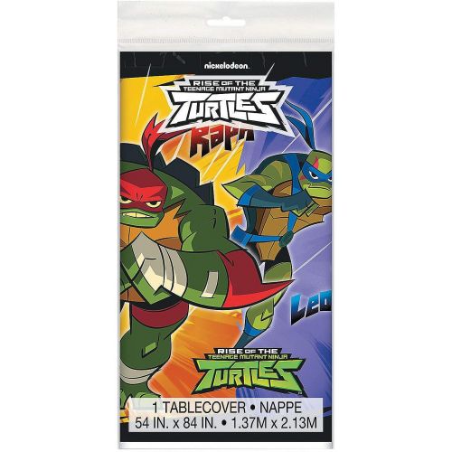  Fun Express - Rise Of The Tmnt Plastic Table Cover for Birthday - Party Supplies - Licensed Tableware - Misc Licensed Tableware - Birthday - 1 Piece