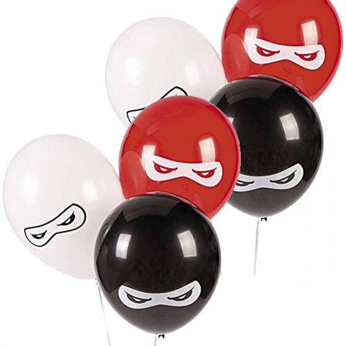  Martial Arts Party Fun Express BB13628879 Ninja Warriors 11 in Latex Balloons 50 Pack