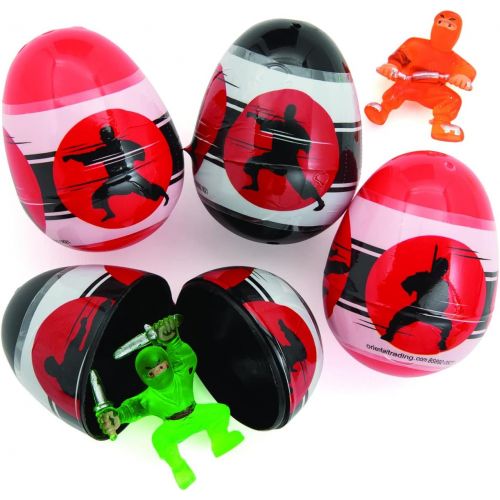  Fun Express 2 1/2 Ninja Warrior-Filled Plastic Easter Eggs - 48 Pieces