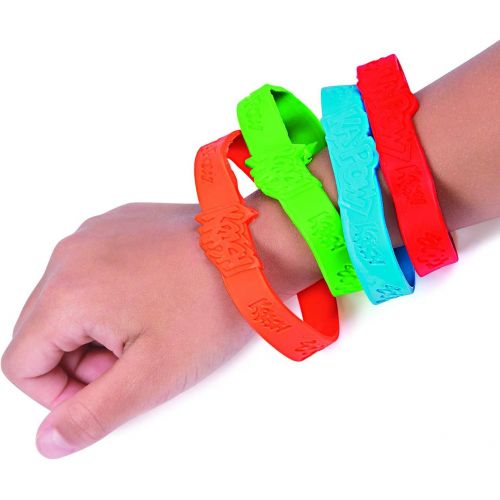  Fun Express Superhero Saying Rubber Bracelets (24 Pieces) Classroom Incentives, School Store Supplies, Party Favors