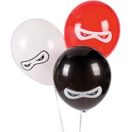 Fun Express Ninja Warriors Latex Balloons (24 pc) Birthday Party Decor