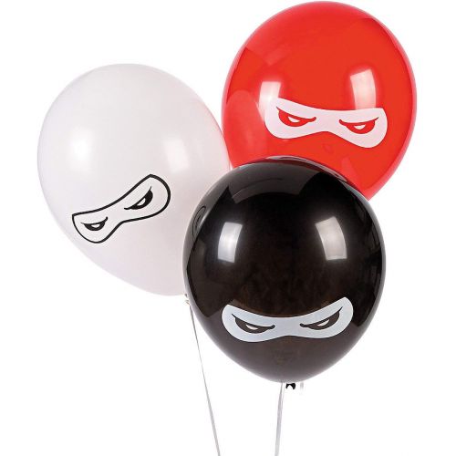 Fun Express Ninja Warriors Latex Balloons (24 pc) Birthday Party Decor