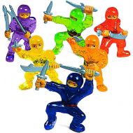 Fun Express Vinyl Ninja Warrior Toys (48 Pieces) Party Favors, Classroom Counters, Carnival Prizes
