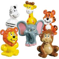 Fun Express VINYL ZOO ANIMALS - Toys - 12 Pieces