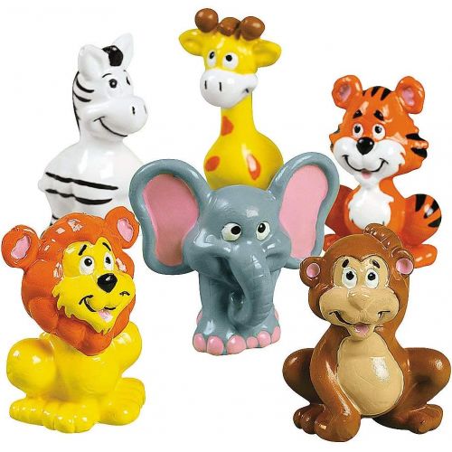  Fun Express VINYL ZOO ANIMALS - Toys - 12 Pieces