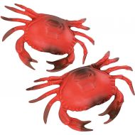 Fun Express Plastic Crab for Nautical Decor - Beach Decor - Coastal Decor - 2 pack