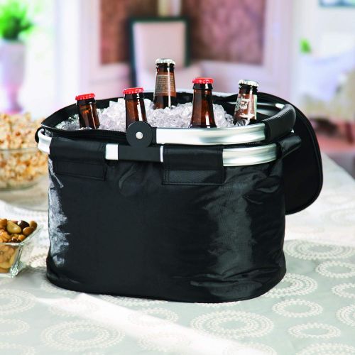  Fun Express Insulated Cooler Basket - Folding Collapsible Picnic Basket-Outdoor Sporting Events-Travel
