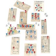 Fun Express Wooden Peg Board Game Variety Pack - Set of 12 - Variety of Old School and Old Fashioned Games