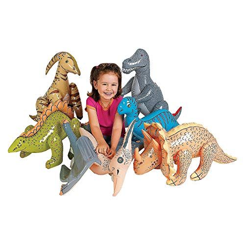  Fun Express Large Inflatable Dinosaurs (set of 6) Dinosaur Party Decorations