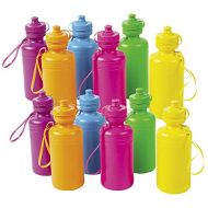 Fun Express Neon Sport Water Bottles (1 Dozen) Party Supplies, Drinkware, Incentives