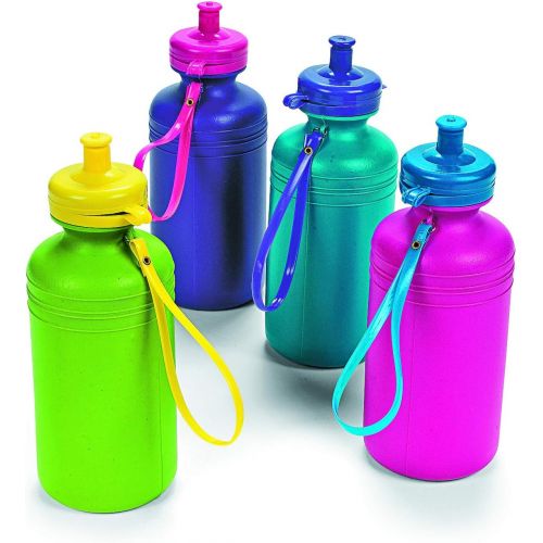  Fun Express Neon Sport Water Bottles (1 Dozen) Party Supplies, Drinkware, Incentives