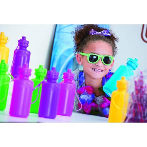  Fun Express Neon Sport Water Bottles (1 Dozen) Party Supplies, Drinkware, Incentives