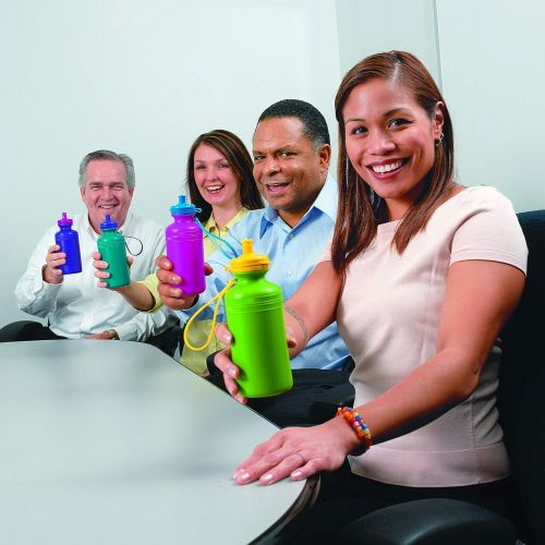  Fun Express Neon Sport Water Bottles (1 Dozen) Party Supplies, Drinkware, Incentives