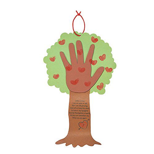  [아마존베스트]Fun Express Valentine Tree Thumbprint Poem Sign Craft Kit - Makes 12 - Valentines Day Crafts for Kids