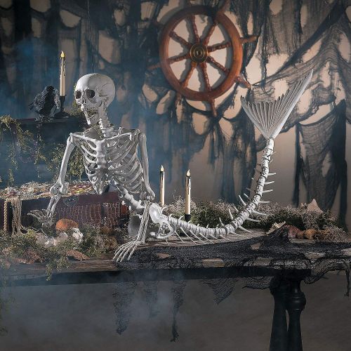  Fun Express - Mermaid Skeleton for Halloween - Home Decor - Decorative Accessories - Home Accents - Halloween - 1 Piece