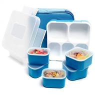 [아마존 핫딜]  [아마존핫딜]Fun Life Bento Box, Lunch Box mit 5 Fachern, Kinder Brotdose, BPA-frei, auslaufsicherer Behalter Deckel fuer Schule, Picknick, Ausflug (Blau)