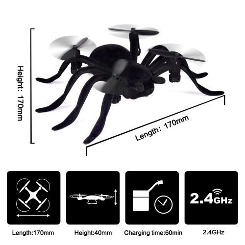  Fun Little Toys RC Drone, Remote Control Spider Quadcopter Drone, One Key Auto Return, 3D 360° Roll Stunt, Headless Mode Drone, Beginner Drone F-227