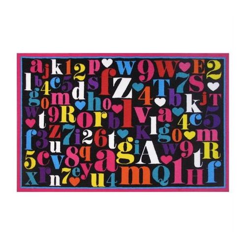 제네릭 Generic Alphabet Area Rug (4 ft. 8 in. L x 3 ft. 2 in. W (5 lbs.))