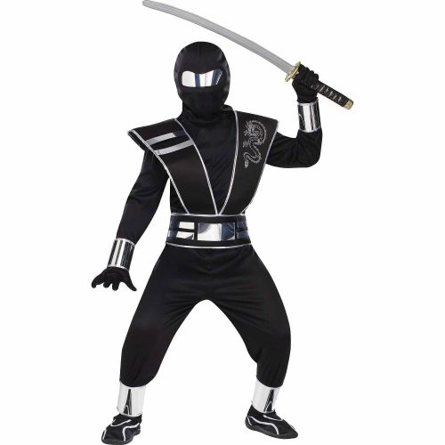  Funworld Silver Mirror Ninja Child Halloween Costume