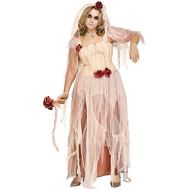 Fun World Womens Plus Size Ghostly Bride Adult Costume-X-Large, White, Extra