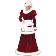 Fun World Mrs. Santa Claus Velvet Dress Adult Womens Costume Christmas Holiday Long Gown