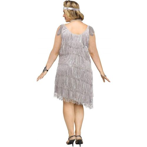  Fun World Womens Shimmery Flapper Plus Size Costume