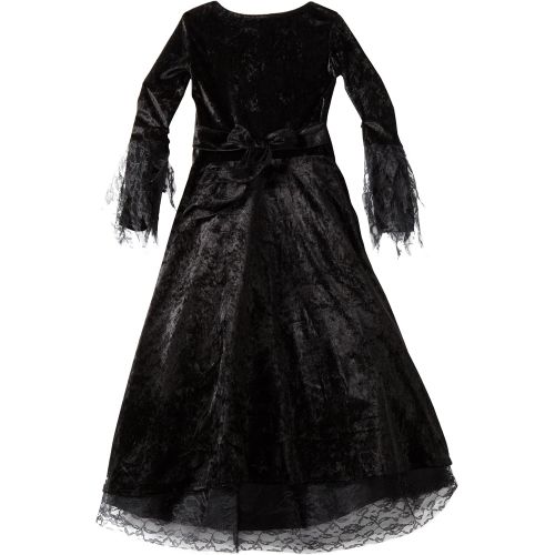  Fun World InCharacter Costumes, LLC Big Girls Gothic Vampira Gown Set, BlackBurgundy, 12