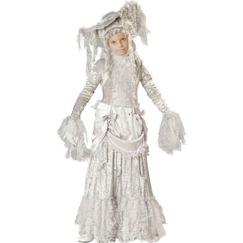  Fun World InCharacter Costumes, LLC Little Girls Ghostly Lady Tattered Dress Set, White, 6