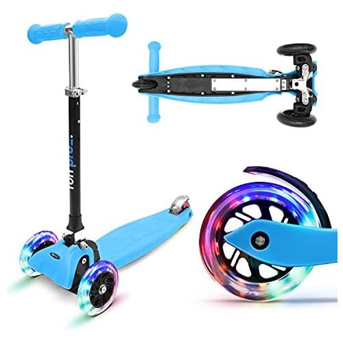  fun pro ONE - der sichere Premium Kinderroller, Vergleichstestsieger, LED Rader, faltbar, ab Kleinkind fuer Junge und Madchen, aus Hamburg mit erweiterter Garantie (Roller, Kickboar