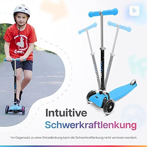  fun pro ONE - der sichere Premium Kinderroller, Vergleichstestsieger, LED Rader, faltbar, ab Kleinkind fuer Junge und Madchen, aus Hamburg mit erweiterter Garantie (Roller, Kickboar