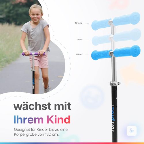  fun pro ONE - der sichere Premium Kinderroller, Vergleichstestsieger, LED Rader, faltbar, ab Kleinkind fuer Junge und Madchen, aus Hamburg mit erweiterter Garantie (Roller, Kickboar