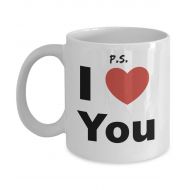 /FunMugShoppe PS I love - p.s. I heart you - Gift Coffee or Tea Mug