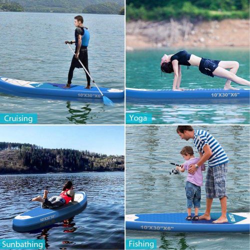  FunWater Gikpal Paddle Board, Inflatable Paddle Boards Stand Up Paddle Boards 10’ Stable Inflatable SUP Paddle Board, 15.76lbs Ultra-Light Portable Stand Up Paddle Board Inflatable Paddle B