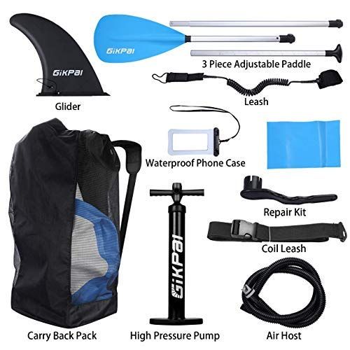  FunWater Fostoy Paddle Board, Inflatable Stand Up Paddle Boards-Premium SUP Adjustable Paddle Board Paddles Accessories &Backpack, Ankle Leash, Air Pump-Perfect for Youth & Adult (Paddle Bo