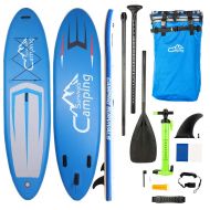 FunWater PrettyDate 11 Adult Inflatable SUP Stand Up Paddle Board Blue & Gray & Black