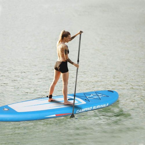  FunWater PrettyDate 11 Adult Inflatable SUP Stand Up Paddle Board Blue & Gray & Black