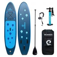 FunWater WOWSEA ISUP Inflatable Stand Up Paddle Board Includes Adjustable Paddle Travel Backpack Coil Leash for Youth and Adult