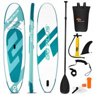 FunWater Goplus Inflatable Stand Up Paddle Board, 6” Thick SUP with Accessory Pack, Adjustable Paddle, Carry Bag, Bottom Fin, Hand Pump, Leash and Repair Kit