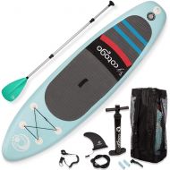 FunWater Cotogo Inflatable Stand Up Paddle Board, with All SUP Accessories 6 Inches Thickness Wide Stance Bottom Fin for Paddling