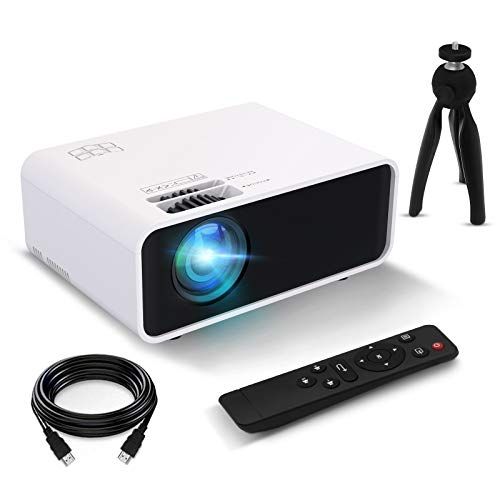  Mini Projector, Funcilit LED Video Projector[with Tripod],Supported 1080P HD Projector for Children Present, Video TV Movie, Party Game, Outdoor Entertainment with HDMI, VGA, USB,