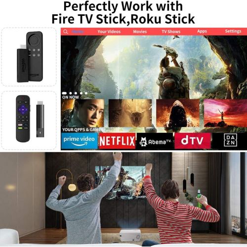  Mini Projector, Funcilit LED Video Projector[with Tripod],Supported 1080P HD Projector for Children Present, Video TV Movie, Party Game, Outdoor Entertainment with HDMI, VGA, USB,