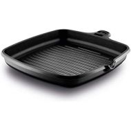 Castey Fundix 27 x 27 cm Nonstick Cast Aluminium Induction Grill Pan with Red Removable Handle