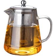 Funihut Teekanne Glas Mit Siebeinsatz Hitzebestandiges Teekanne Mit Griff Und Abnehmbare Edelstahl-sieb, Fuer Tee, Kaffee Und Milch, 450/750/950ml
