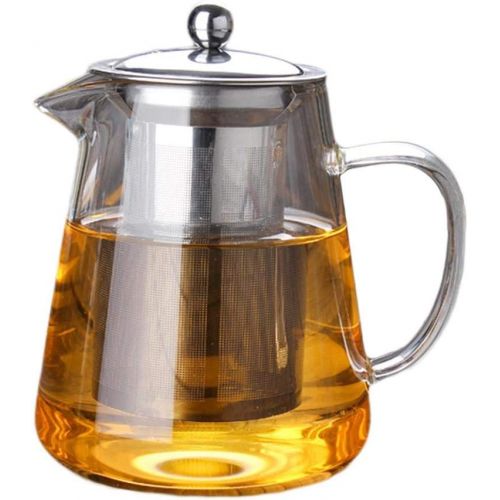  Funihut Teekanne Glas Mit Siebeinsatz Hitzebestandiges Teekanne Mit Griff Und Abnehmbare Edelstahl-sieb, Fuer Tee, Kaffee Und Milch, 450/750/950ml